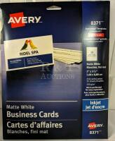 New Avery Matte White Business Cards. 250 cards total.