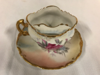 Vintage Porcelain Moustache Cup & Saucer