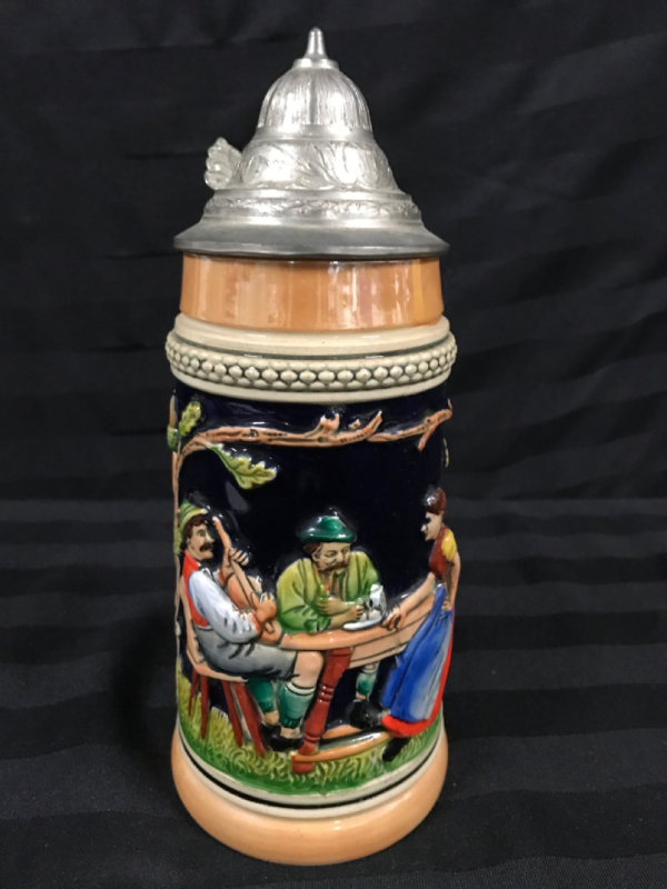 Vintage Ceramic Stein Western Germany 9 inches tall