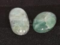 2 Polished Oval Larimar Stones
