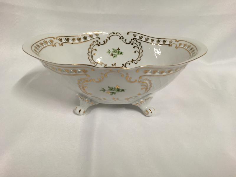 Hollohaza Erika Porcelain Footed Bowl