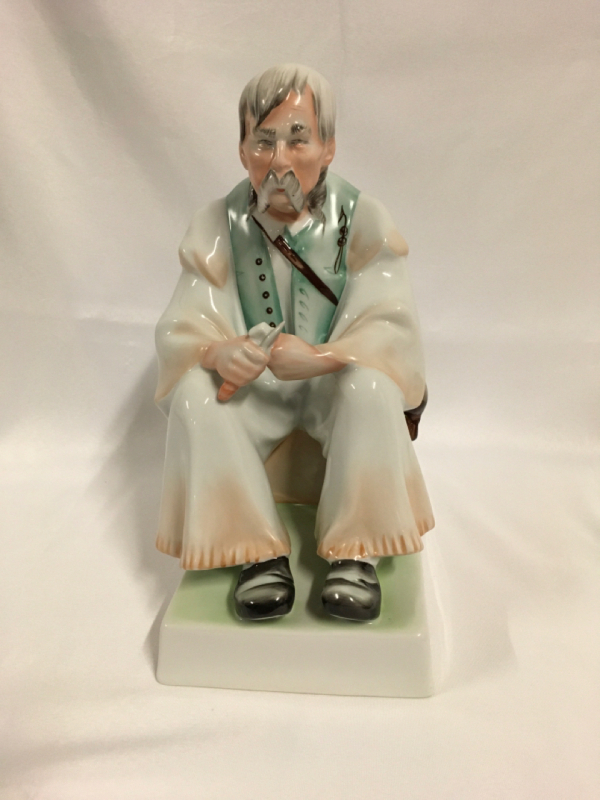 Zsolnay Hand Painted Carver Figurine