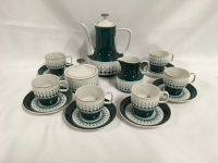 Hollohaza Porcelain Demitasse Coffee Set for Six