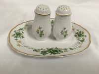 Hollohaza Erika Porcelain Salt Pepper & Tray