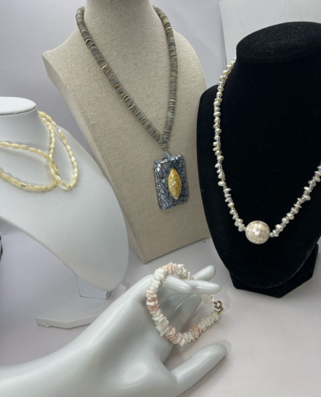 Mother of Pearl stle Disco Ball Necklace Necklaces Bracelet