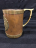 Vintage Copper & Brass Stein with an Aztec Style Medallion 4.5 inches tall - 2