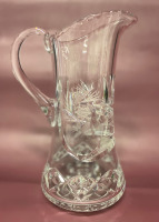 Pinwheel Crystal Lemonade Decanter , 10” tall and 3.5” wide