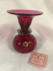 Vintage Vase Rossi Glass A Canadian Cranberry Collection Made in Niagara Falls 6 inches tall