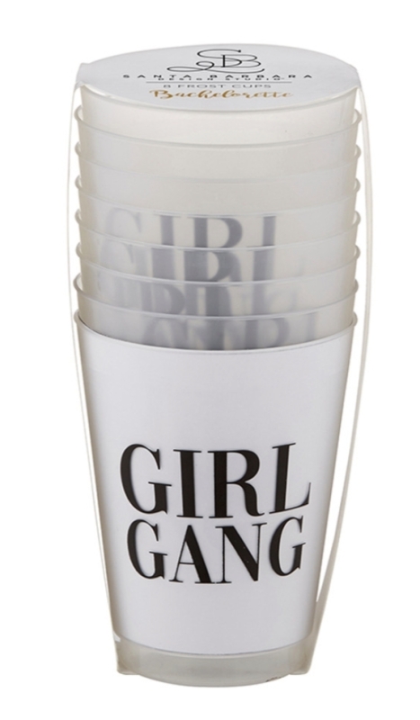 144 New "Girl Gang" Santa Barbara Frost Cups for Bachelorette Parties