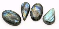 4 High Grade Labradorite Cabochon Gemstones 100 Carats