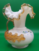 Victorian Glass Vase with Applied Handle