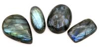 4 High Grade Labradorite Cabochon Gemstones 100 Carats