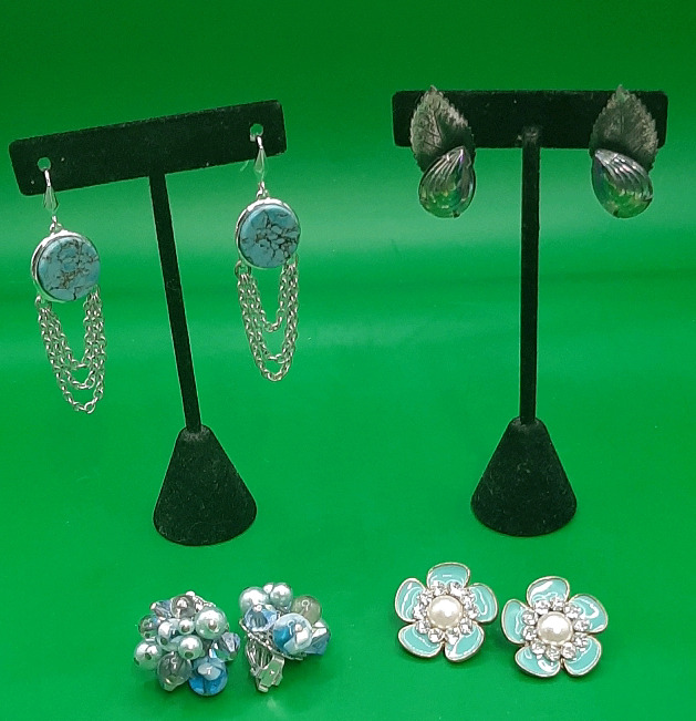 Vintage and Modern Earrings Clip On and Pierced.