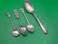 Vintage Four Sterling Silver Collector Spoons