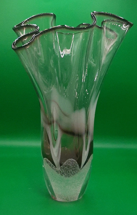 Artisan Glass Vase Signed