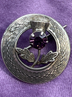 Sterling Scottish Thistle Brooch