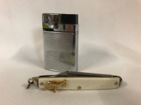 Bentley Lighter made in Austria Vintage Democratic Party Pocket Knife