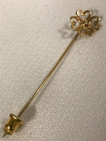 10 K Yellow Gold Stick Pin 2 1/4 inches