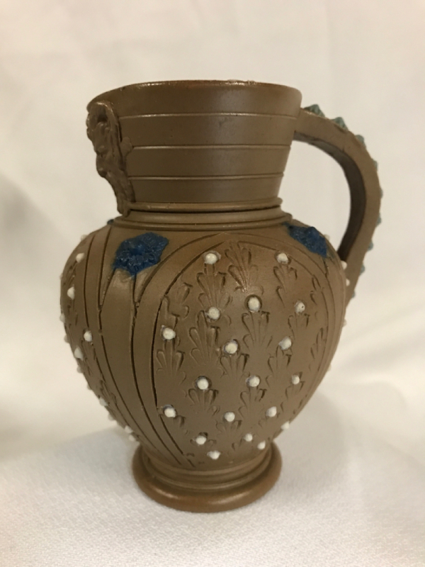 Doulton Lambeth Silicon Jug c1883 4.5 inches tall