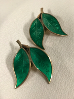 David Anderson Norway Sterling Silver & Enamel Earnings 1.5 inches long