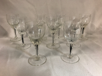 9 Belford Exquisite Crystal Liqueur Glasses 4 inches tall