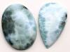 Polished LARIMAR Gemstones Oval & Raindrop. - 2