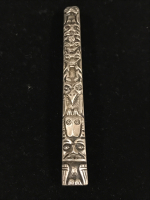 Antique Sterling Totem Pole 2.5 inch tall