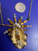 Bond Boyd Sterling Rhinestone Orchid Necklace - 4