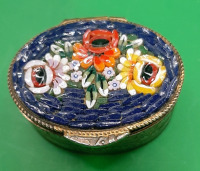 Vintage Italian Micro Mosaic Pill Box