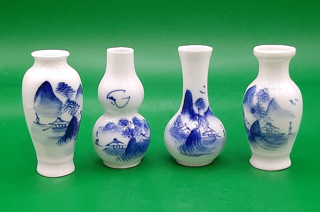 Antique Asian Miniature Porcelain Vases