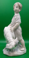 Vintage NAO by Lladro Shepherd with Horned Sheep