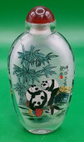 Vintage Asian Reverse Painted Snuff Bottle