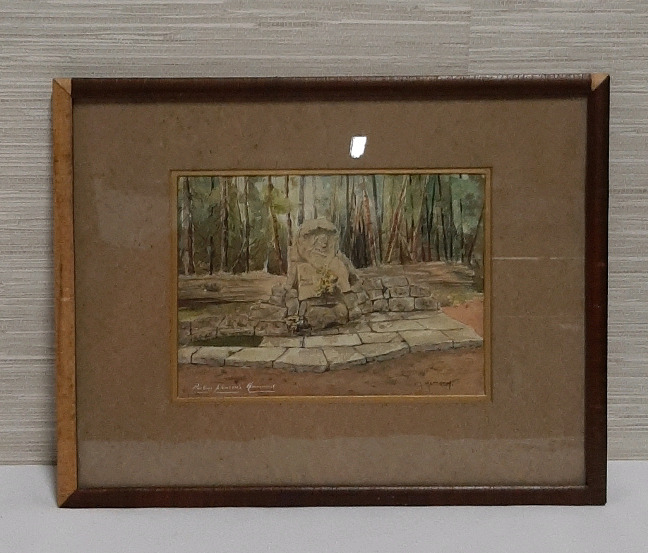 Vintage Watercolour Pauline Johnsons Memorial