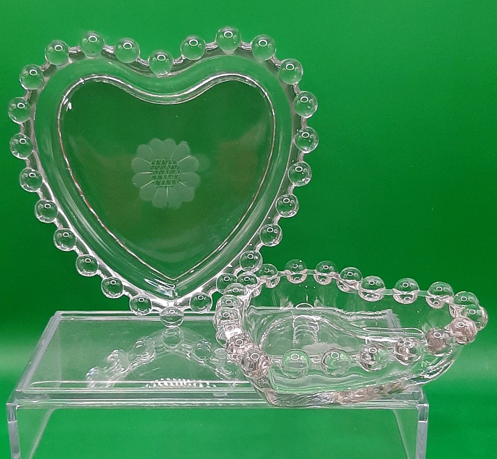 Vintage Hughes Cornflower Heart Dishes
