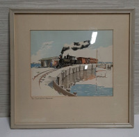 Vintage Original Watercolour- The Dummy Line Nantucket