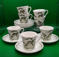 Vintage Figgjo Flint Cups and Saucers from Norway