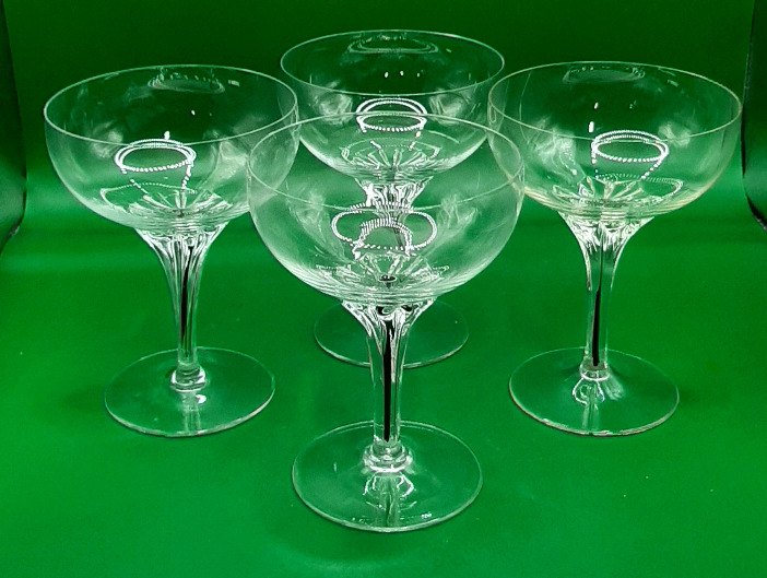 Vintage Belfor Crystal Champagne Glasses.