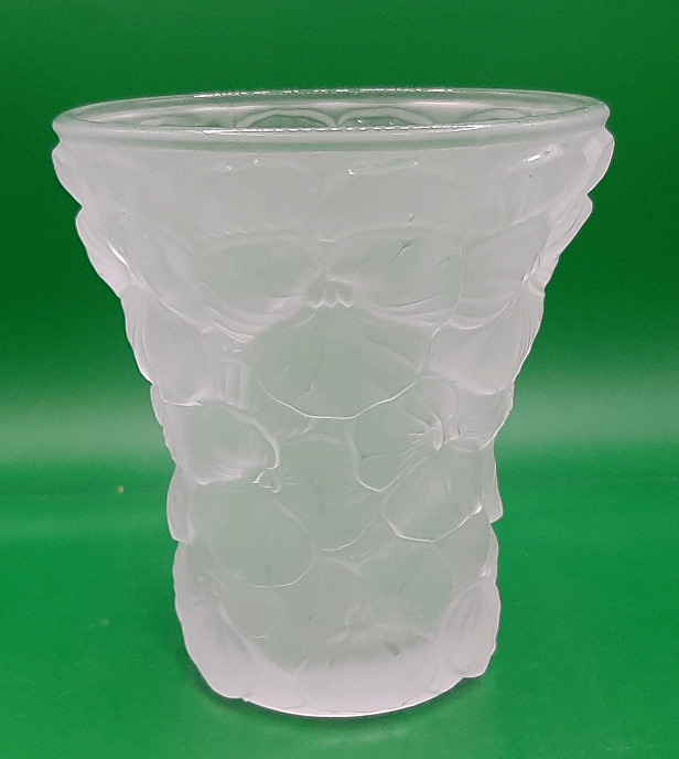 Vintage Belfor Crystal Pansy Vase
