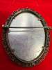 Antique 800 Silver Hand Painted Brooch - 2
