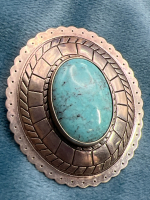 Southwest Sterling Silver Turquoise Pendant