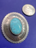 Southwest Sterling Silver Turquoise Pendant - 3
