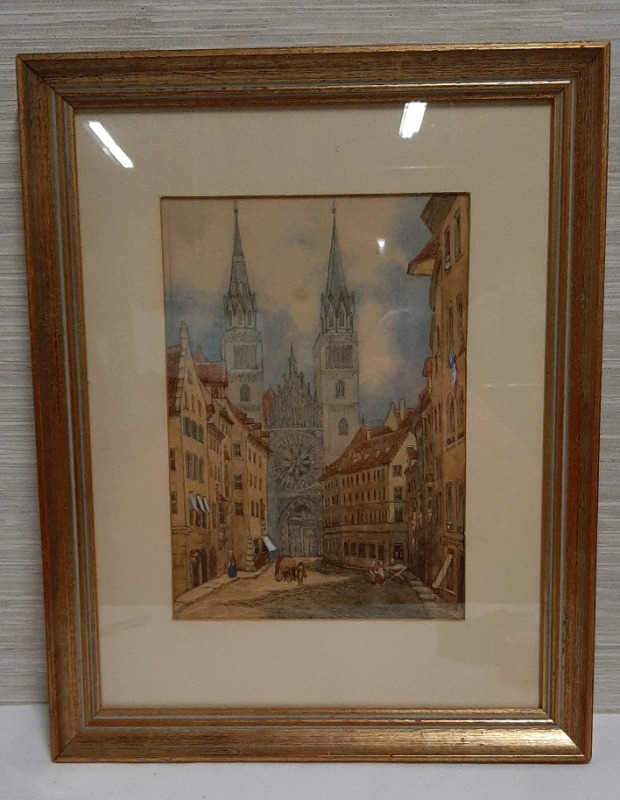 Antique Watercolour of Brussels.