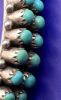 Zuni signed Silver Turquoise Cuff Bracelet - 3