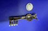 TRIFARI Sterling Vermiel Key & Crown Brooch - 4