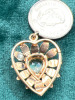 14K Yellow Gold and Citrine Heart Pendant - 2