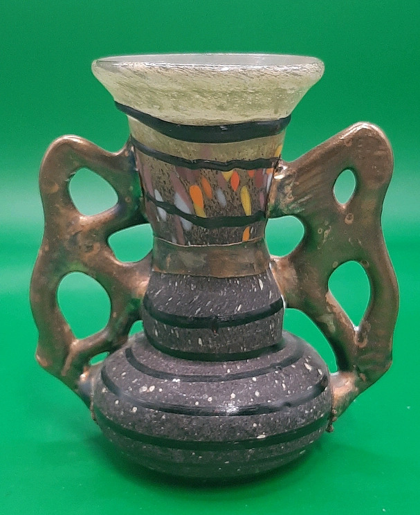 Modern Artisan Signed Art Glass Vase