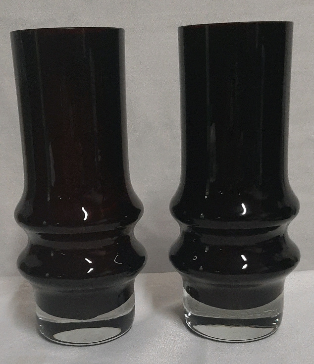 Modern Ruby Red Art Glass Vases