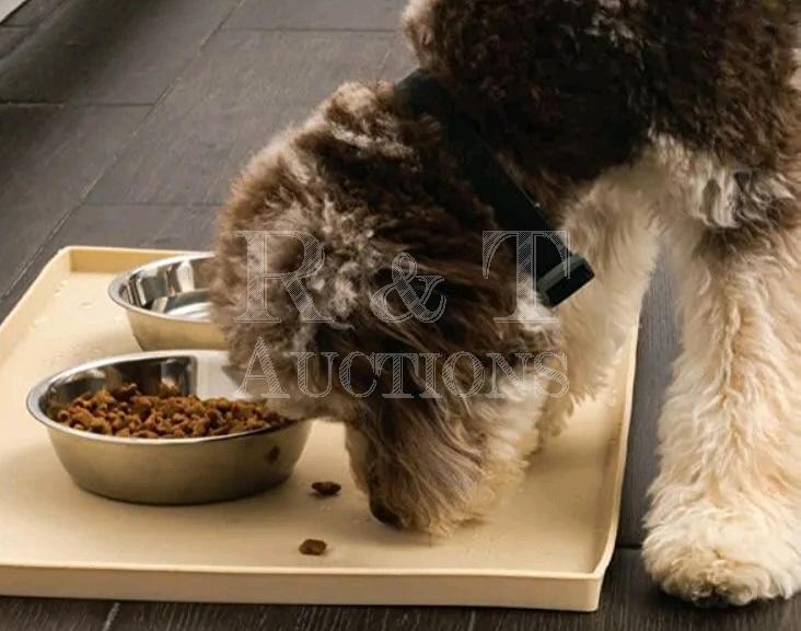 LeashBoss Splash Mat Dog Food Mat with Tall Lip , 17"&times;25" - New