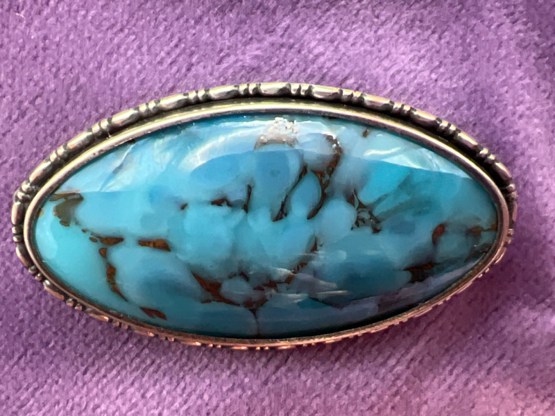 Sterling Silver Porcelain England Brooch