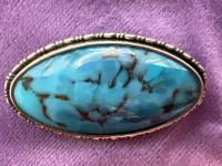 Sterling Silver Porcelain England Brooch